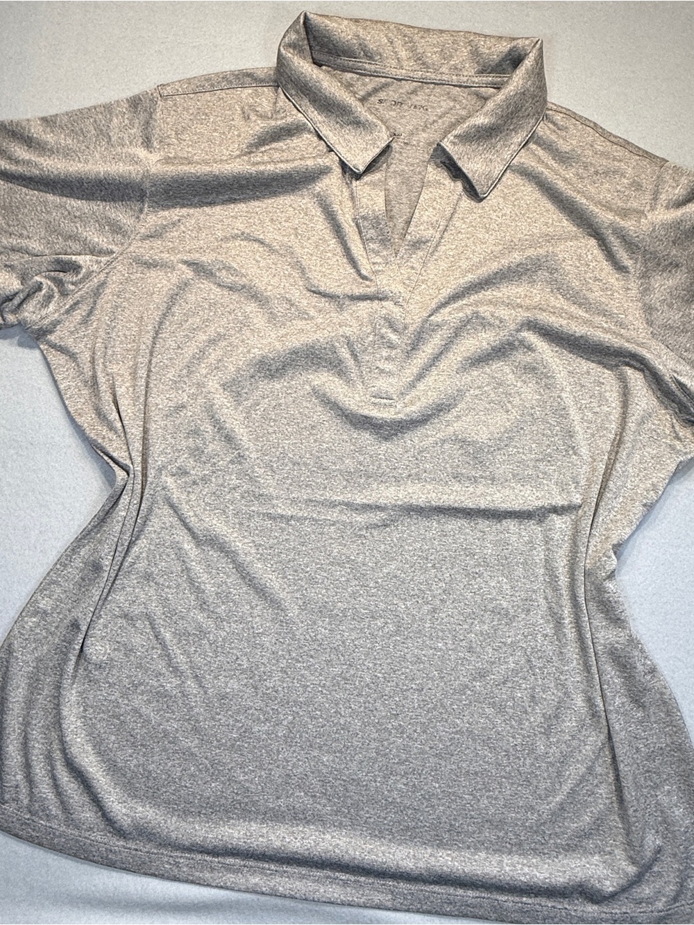Sport-Tek Women’s Heathered Light Gray Short-Sleeve Polo XXL